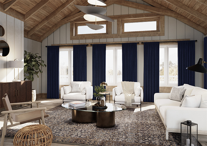 Kent, Navy - Made to Measure Curtains - Image 7